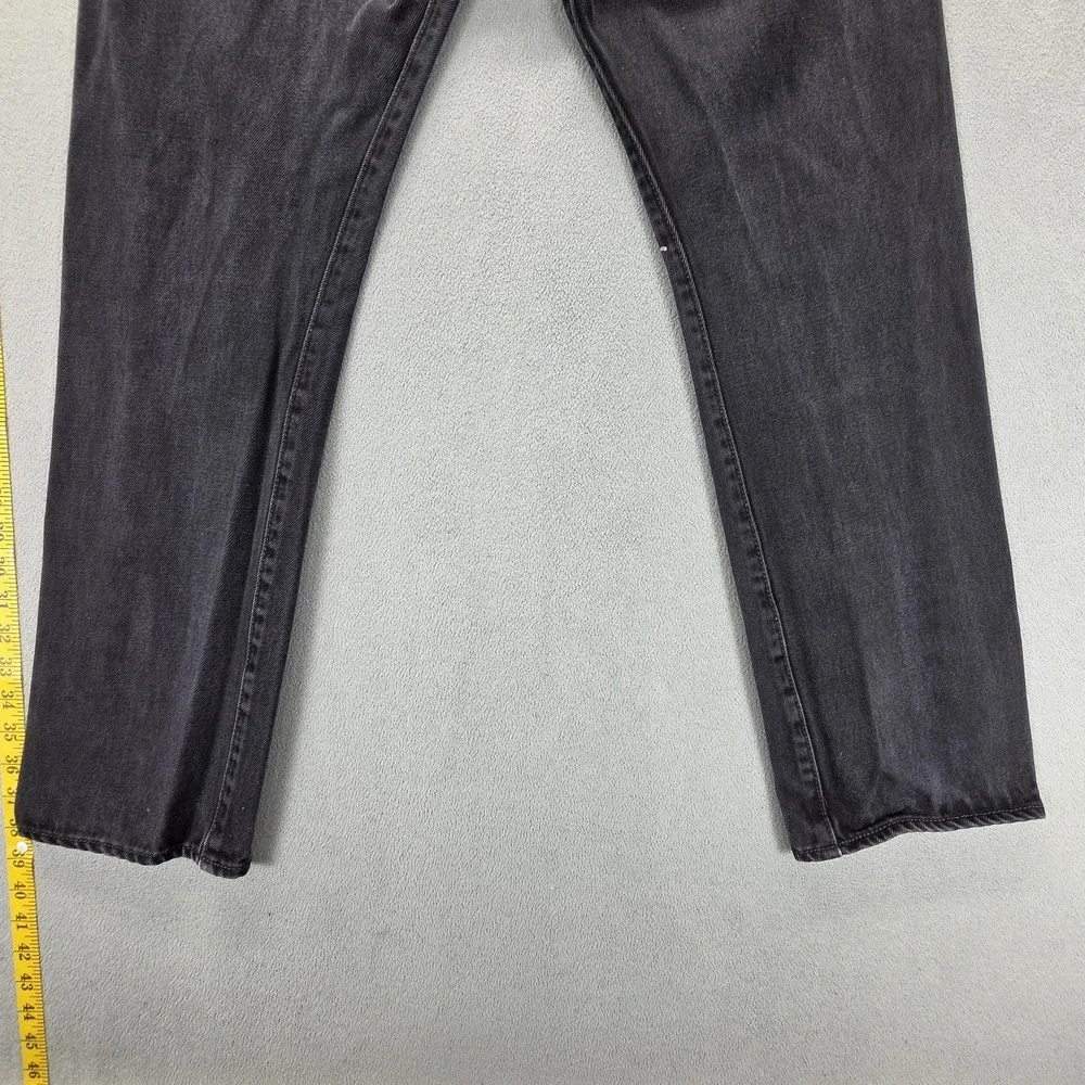 Levis 501‎ Jeans Mens Gray Charcoal Wash Straight Regular Button Fly Fits 30x27
